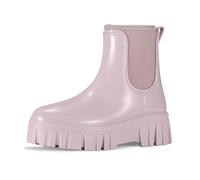 Bottes Caoutchouc Femme, Pluie Impermeable Jardinage Bottes Extérieur Randonnées Caoutchouc Chaussure Mi Saison Couleur Unie Antidérapant Bottines, Light Pink, 37
