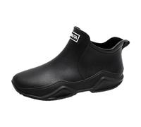 Bottes Caoutchouc pour Homme et Femme Chaussures Travail en Plein air Unisexes Rembourrage EVA Adhérence Boue/Glace Fourrure Polaire Doublure l'industrie Alimentaire