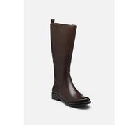 CAPRICE Bottes femme en cuir à fermeture éclair, Marron (Dk Brown Comb), 40 EU
