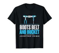 Bottes Ceinture et Seau Journeyman Lineman Équipement de monteur de Ligne T-Shirt Graphique avec Valeur