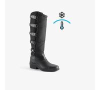 Bottes chaudes à scratch équitation adulte noir