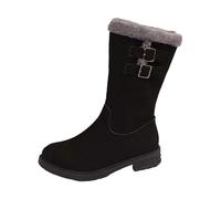 Bottes Chaudes Femme-Bottes d'hiver Douces et Chaudes pour Femmes Isolation Thermique avancée Semelle Plate Stable parfaites pour randonnées et activités Outdoor par Temps Froid (Black- 36)