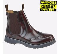 Grafters Bottes Chelsea Runcorn classiques en cuir à enfiler pour hommes Bordeaux