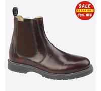 Grafters Weston Hommes Classique Cuir Mode à Enfiler Chelsea Bottes Bordeaux