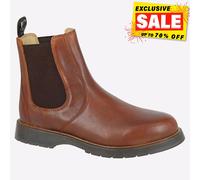 Grafters Weston Hommes Classique Cuir Mode à Enfiler Chelsea Bottes Fauve