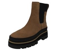 Bottes Chelsea De Cheville Clarks Orianna2 En Nubuck Cuir Noir Pebble, Femme