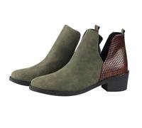 Bottes Chelsea Femme Bottes et Bottines Femme de Cowboy Motard Casual Bottines à Talons éPais Tendance Bout Rond Talon épais Confortables Chaussures Courtes,Couleur Unie,Automne Hiver