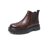 Bottes Chelsea pour hommes, modèles Brogue Wingtip, bottines à enfiler | Bottes habillées à enfiler pour travail, événements, voyages professionnels, bottes Chukka décontractées style Oxford