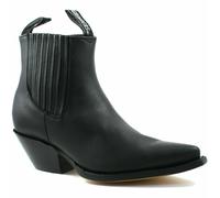 Bottes Chelsea Western Cowboy Mustang Noires À Enfiler Pour Hommes