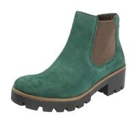 Bottes Cheville À Talon Épais En Cuir/Microfibre Pour Femmes - 79265