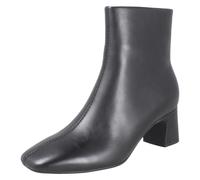 Bottes Cheville Clarks Fernie Cuir/Velours à Talon Bloc Carré 6cm Zip