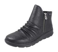 Bottes Cheville Décontractées Rieker-TEX En Cuir Double Fermeture Éclair Z0056