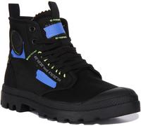 PALLADIUM Pampa Hi Re-Craft Recyclé Vegan Cheville Bottes Hommes Bleu Noir UK 3