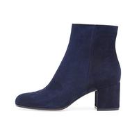 Bottes Chevilles pour Femmes en suède Nude Chic avec Talon Bas carré - Chaussures élégantes polyvalentes pour Mariage, soirée, Rendez-Vous ou Bureau,Bleu,40 EU