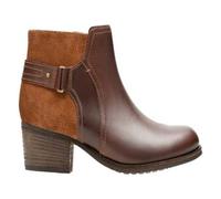 Bottes - CLARKS - Maypearl Lilac - Cuir marron - Talon 4,5 cm - Zip 37