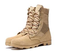 Bottes combat des hommes,Extérieur Jungle désert militaire Bottes tactique Haut sommets Chaussures de randonnée imperméables,Beige-43/UK 8.5/US 9