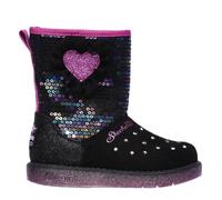 Bottes Confortables Bébé Fille - SKECHERS - Glizy Harts - Noir - Polyester - Paillettes - Pierres précieuses 20,5