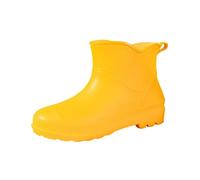 Bottes courtes en caoutchouc pour femme - Semelle plateforme épaisse - Imperméables - Antidérapantes - Résistantes à l'abrasion - Chaussures de jardin pour le quotidien - Bottes de pluie, Jaune 04