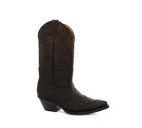 Bottes Cowboy En Cuir Marron À Talons Cubains Unisexes Arizona HI