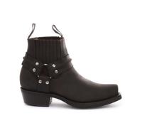 Bottes Cowboy Western Biker En Cuir Marron Unisexe Grinders Renegade Lo Harness