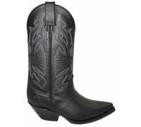 Bottes Cowboy Western Pour Hommes En Cuir Noir Buffalo Slip On