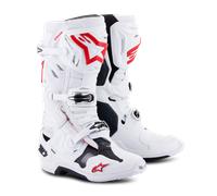 Alpinestars Tech 10 Supervented, bottes 7 US Blanc/Rouge Blanc/Rouge