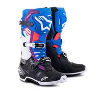 Bottes Cross Alpinestars Tech 10 Supervented Noir/Bleu émail/Violet48 Noir,Bleu émail,Violet