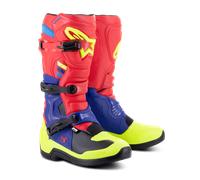 Bottes Cross Alpinestars Tech 3 Rouge Clair/Bleu Foncé/Jaune Fluo48 Rouge Clair,Bleu Foncé,Jaune Fluo