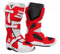 Bottes Cross Shot Race 6 Blanc Rouge Husaberg FE FX TE 125 250 300 390 450 550