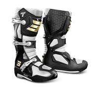 §Bottes Cross Shot Race 6 Noir-Blanc-Or§