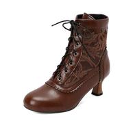 Bottes d'automne pour femmes de grande taille de commerce extérieur à lacets à talons épais bottes à lacets bottes occidentales5#M