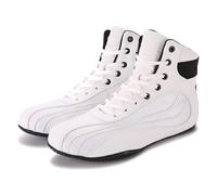 Bottes De Boxe pour Hommes Femmes, Baskets Muay Thai Kickboxing Sparring Boxers, Chaussures d'arts Martiaux pour Enfants, Jeunes Et Adultes (WhiteBlack,42)