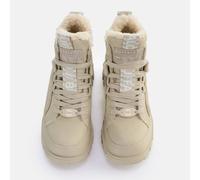 Buffalo Bottines femme Aspha NC Mid Vegan Nubuck Chaudes Beige Taille 37