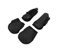 Bottes de Cheval, 4pcs Obstacle Sauter Les Leggings Boots Boots Horse Gear Gear Saumps Horse pour Les Chevaux Bottes de la Jambe Arrière Avant pour Chevaux Concours Saut d'absorption Choc (1 Set