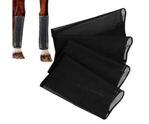 Bottes de cheval en maille - Bottes de cheval - Bottes anti-mouches confortables - Filet respirant - Gardes de jambes en maille - Éléments d'été réglables et portables - Protection pour la pelouse