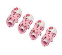 Bottes de Chien de Fraise Mignonne pour Chiens SM - Slip et Chaussures Respirantes pour en Peluche, Hon & Poméranien (Numéro 1) (Numéro 2) (3 Taille) (4) (Type 5 (8,3 x 8,3 x 3,5 Pouces))