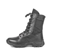 Bottes de Combat à Fermeture éclair pour Hommes - Bottes Militaires Tactiques Respirantes avec poignée Tout-Terrain,Noir,44 EU