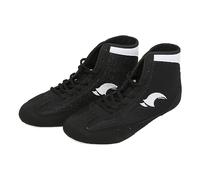 Bottes de Combat Antidérapantes pour Enfants - Chaussures de Boxe et d'Arts Martiaux, Pieds Nus et Minimalistes, Noir, 32 EU