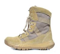 Bottes de Combat Respirantes pour Hommes, Bottes Tactiques Militaires durables pour Le Travail, la sécurité et la Tactique(Brown,45 EU)