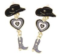 Bottes De Cow-Girl Boucles D'oreilles Western Bottes Boucles D'oreilles Boho Chaussures Balancent les Bijoux De Fête Pour
