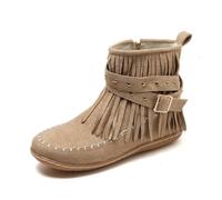Bottes de cowboy à franges pour femme - Talon compensé caché - Bottines à pompon - Tissu brillant en strass - Cuir nubuck - Housse confortable pour fête de mariage dans la rue