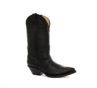 Bottes De Cowboy En Cuir Noires À Talon Cubain Unisexe Arizona HI