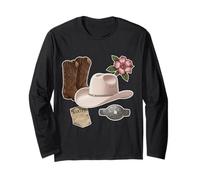 Bottes de Cowboy occidentales Chapeau Floral Style Country Style Ranch Life Manche Longue