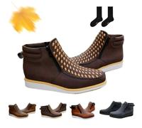 Bottes de cowboy occidentales fabriquées à la main pour hommes, fermeture éclair double face, bout carré, tissées à la main, pour le travail Westerns pour hommes, café, 39 2/3 EU