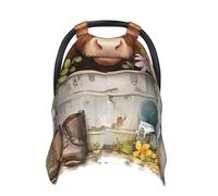 Bottes de cowboy occidentales rustiques à motif floral tournesol pour bébé - Housse de siège de voiture douce pour bébé - Housse d'allaitement pour bébé - Housse de siège auto pour filles et garçons