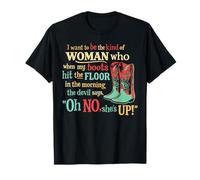 Bottes de Cowboy pour Femme chrétienne, Citation inspirante Religieuse T-Shirt