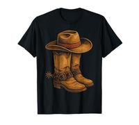 Bottes de Cowboy Texas Western Southern Country Wild West Rodeo T-Shirt