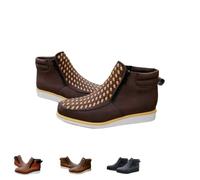 Bottes de cowboy western artisanales Zenfaze, nouvelles bottes orthopédiques Petatillo en cuir à bout carré for hommes (2026)(Coffee,7.5)