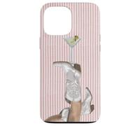 Bottes de Cowboy Western et Verre à Martini et Olives sur Fond Rose Coque pour iPhone 13 Pro Max