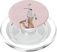 Bottes de Cowboy Western et Verre à Martini et Olives sur Fond Rose PopSockets PopGrip pour MagSafe